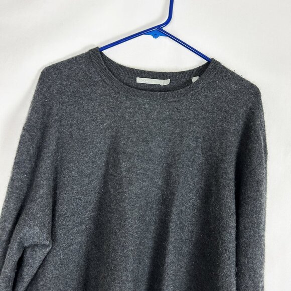 Vince Cashmere Gray Sweater L Crew Neck Classic - Picture 2 of 6